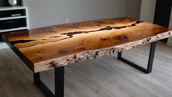 Table bois epoxy : styles uniques et options sur mesure
